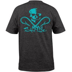 Salt Life Mens Skull & Hooks Short Sleeve Pocket T-Shirt