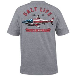 Salt Life Men's Red, White, Blue Short Sleeve T-Shirt