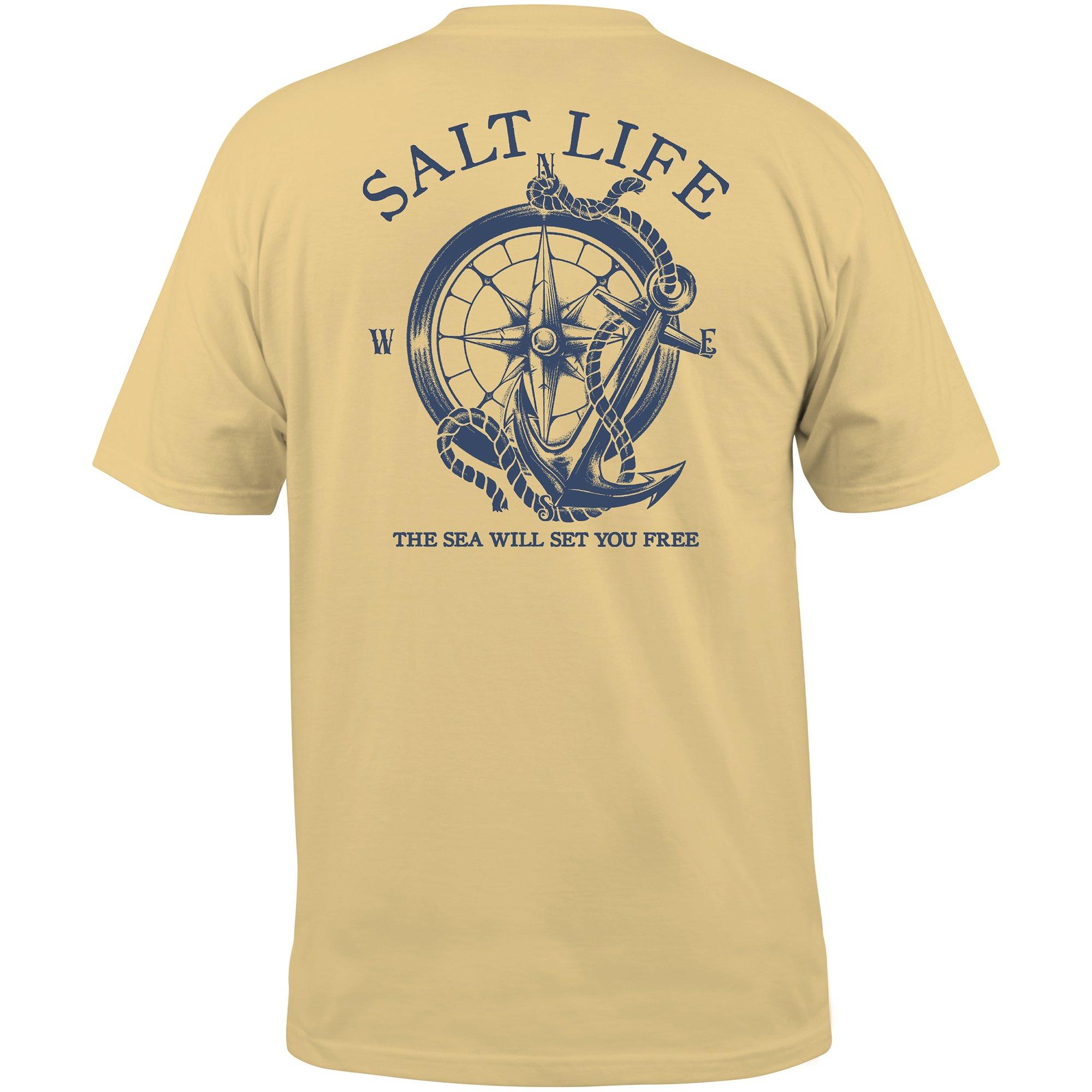 Salt Life Mens Sea Set Free Short Sleeve T-Shirt