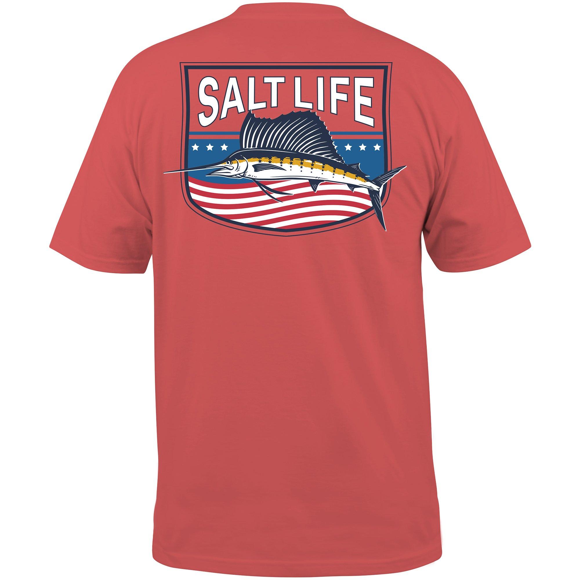 Salt Life Mens Freedom Sail Short Sleeve Pocket T-Shirt