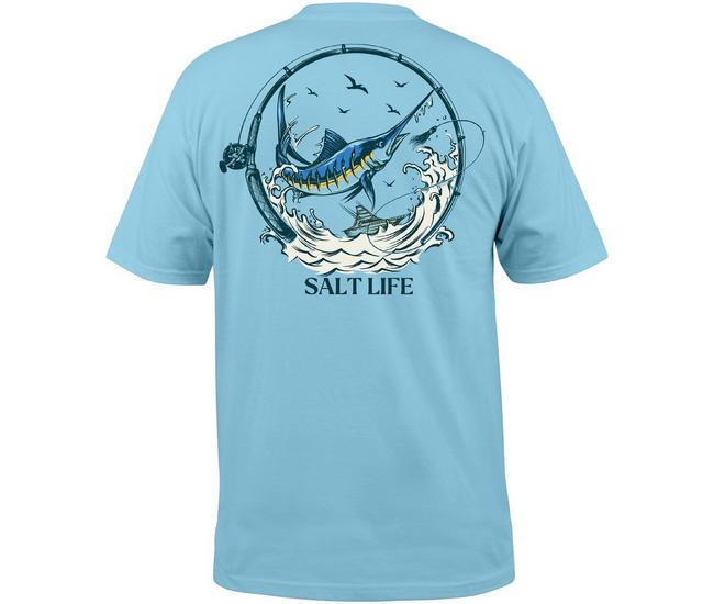 SALT LIFE Fisherman's American Flag Performance L/S Fishing Shirt Choose  Size