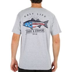 Mens Stars And Stripers Short Sleeve Pocket Tee