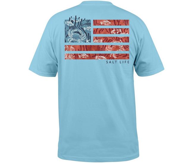 Salt Life Mens United Crab T-Shirt - Sky Blue - Medium