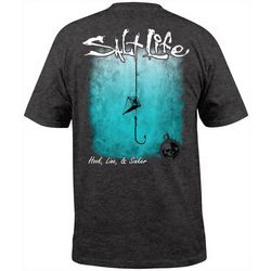 Salt Life Mens Hook Line and Sinker Logo T-Shirt