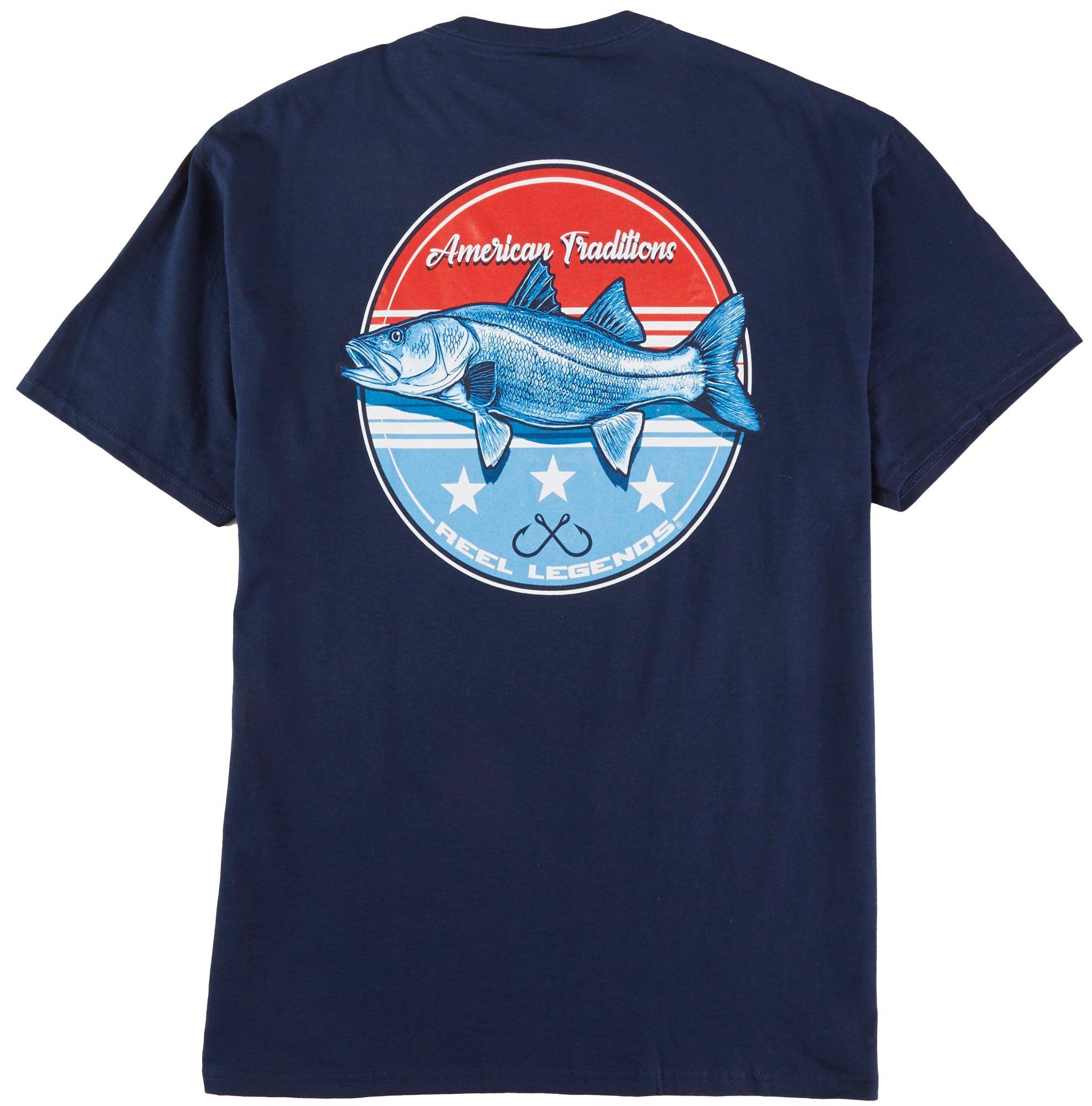 Reel Legends Mens Liberty Snook Graphic T-Shirt