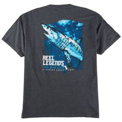 Reel Legends Mens Mako Shark Graphic T-Shirt