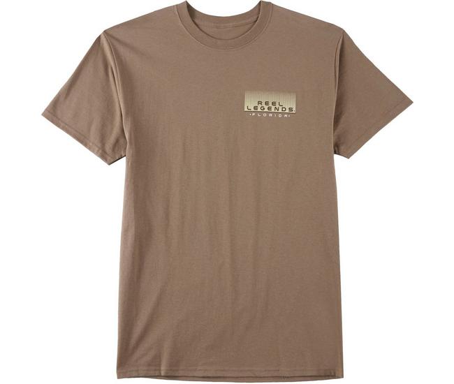 Reel Legends Mens Big Catch Short Sleeve T-Shirt - Brown - Large