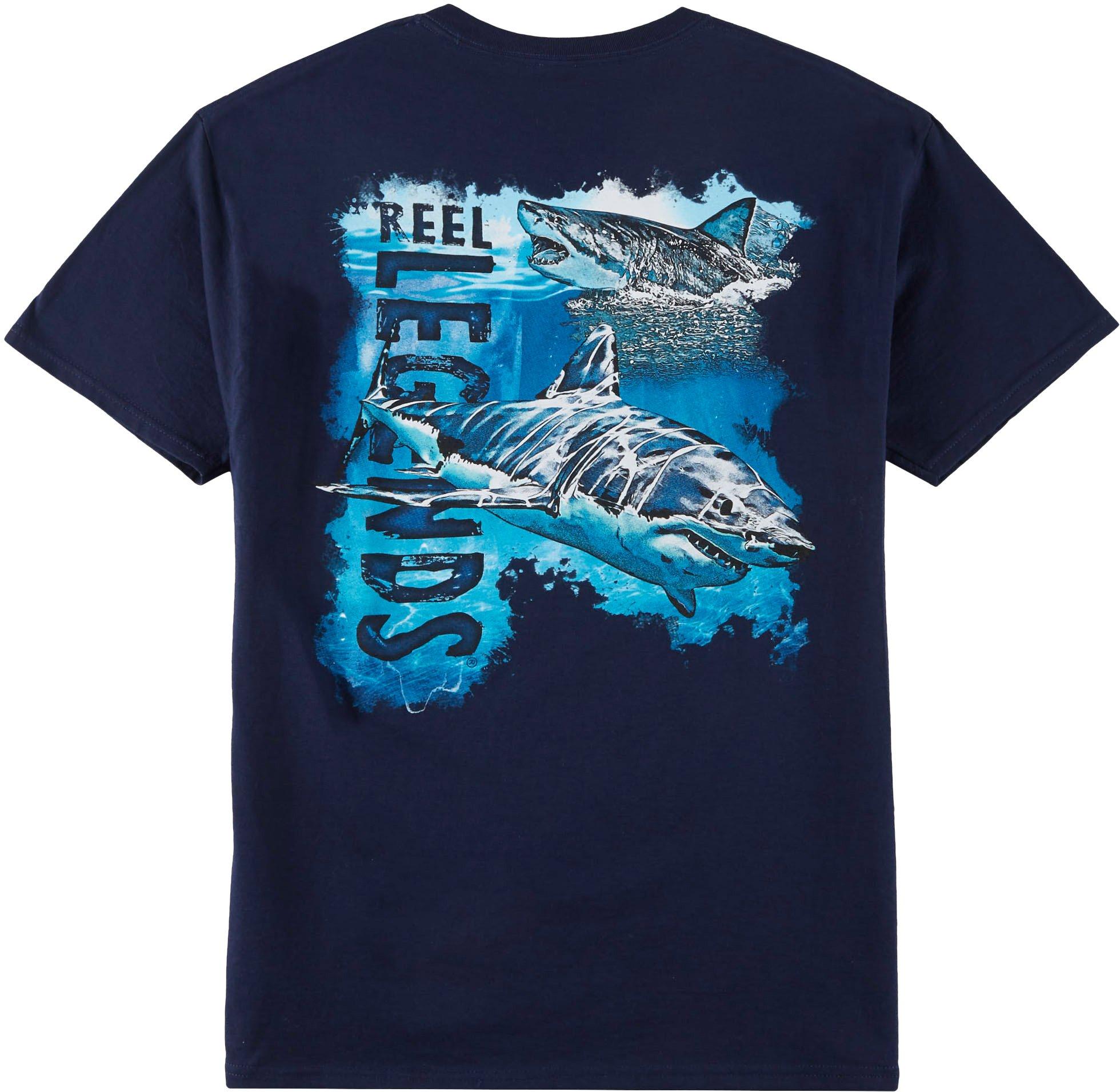 Reel Legends Mens Great White Shallow T-Shirt