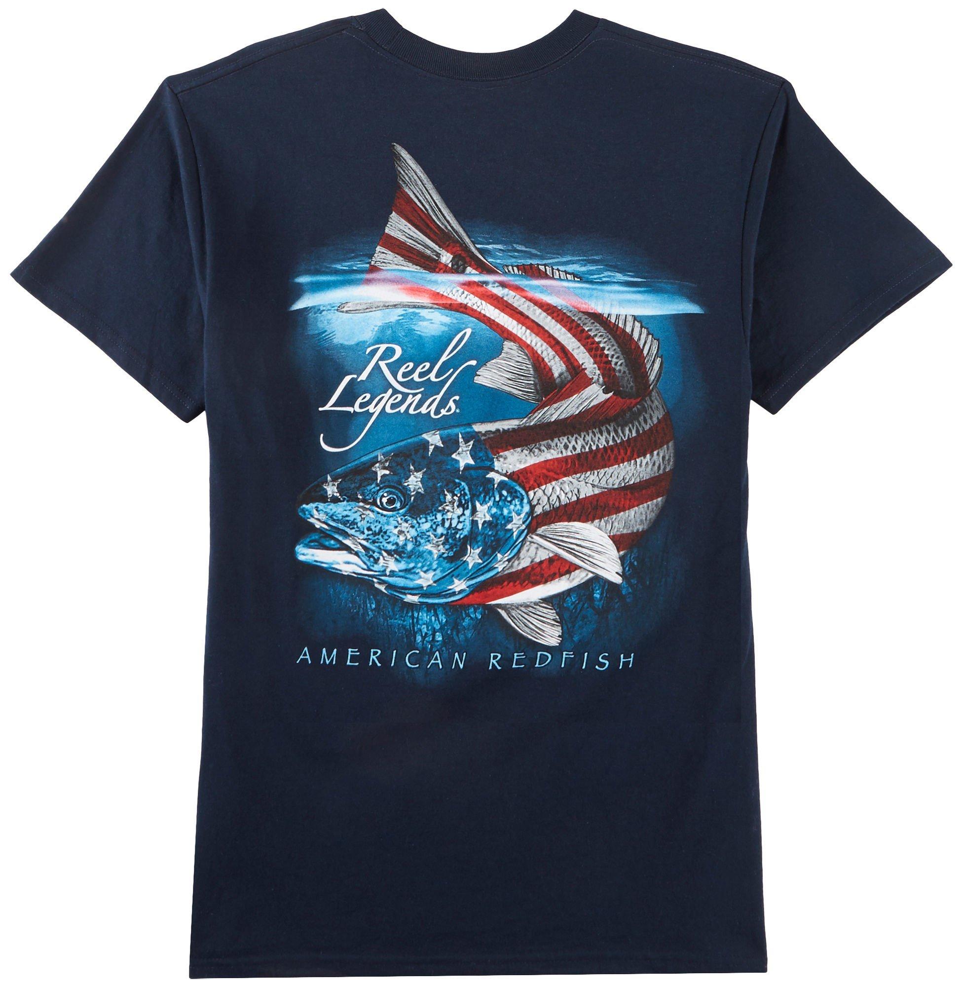 Reel Legends Mens American Redfish T-Shirt