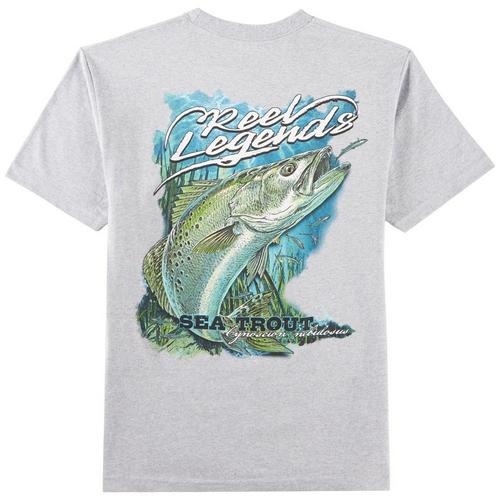 Reel Legends Mens Heathered Sea Trout T-Shirt
