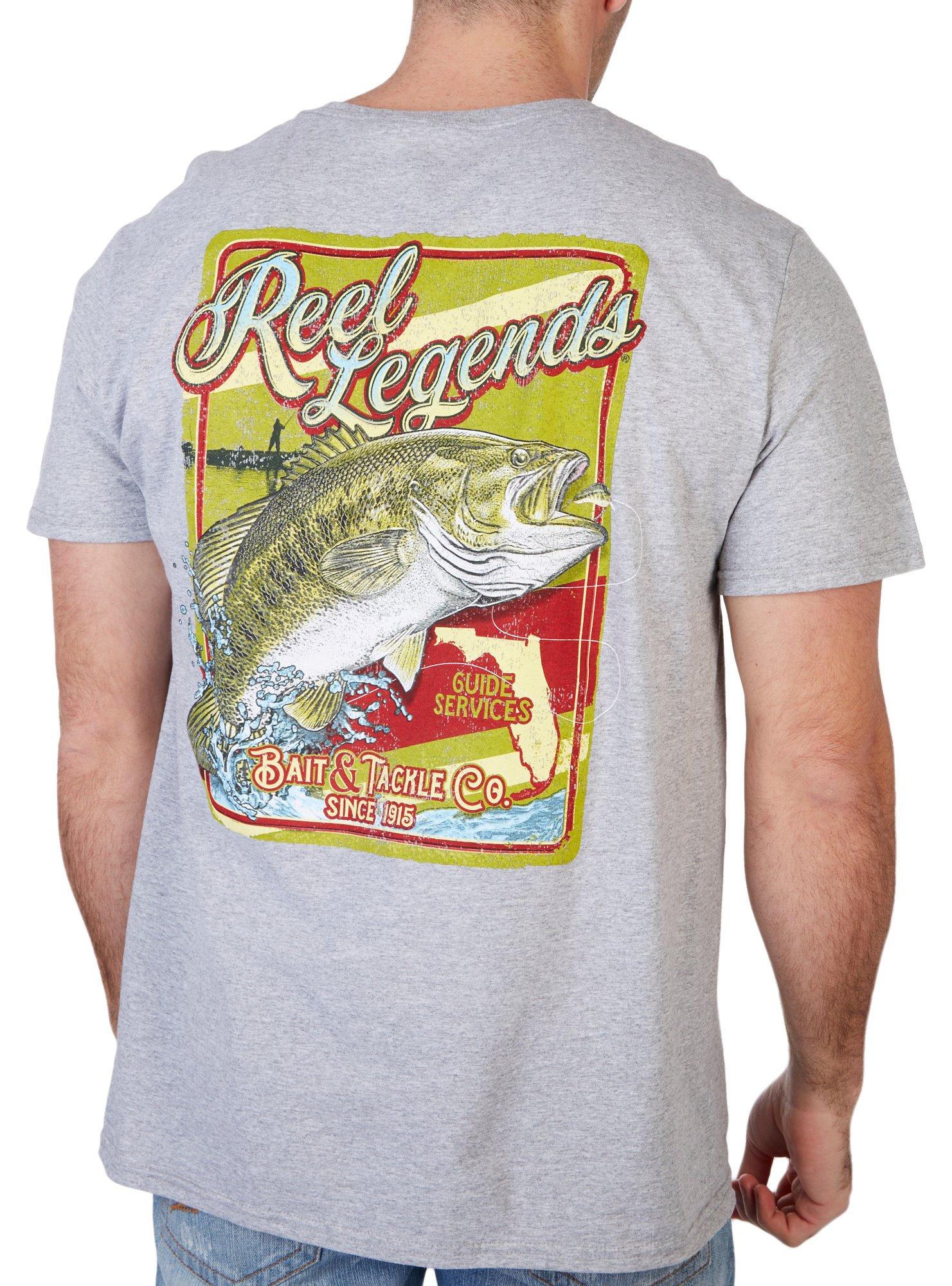 Reel Legends Mens Red Fish Short Sleeve T-Shirt