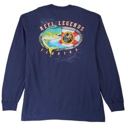 Reel Legends Mens Offshore Flag Long Sleeve T-Shirt