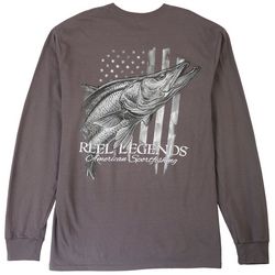 Reel Legends Mens American Snook Long Sleeve T-Shirt