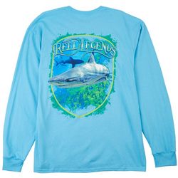Reel Legends Mens Shark Angler Long Sleeve T-Shirt