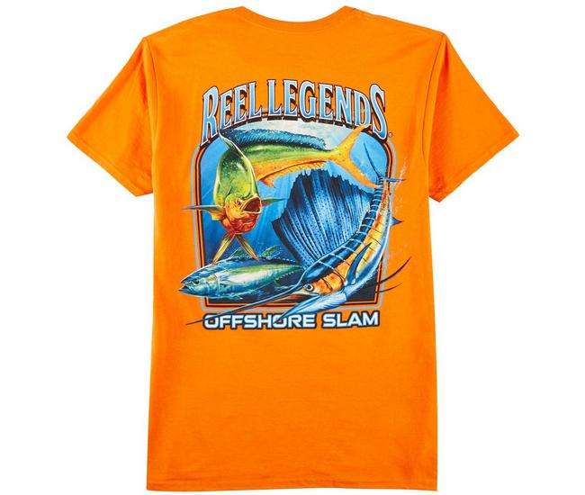 Reel Legends Reel Legends Florida T Shirt Fish Fishing Green Large