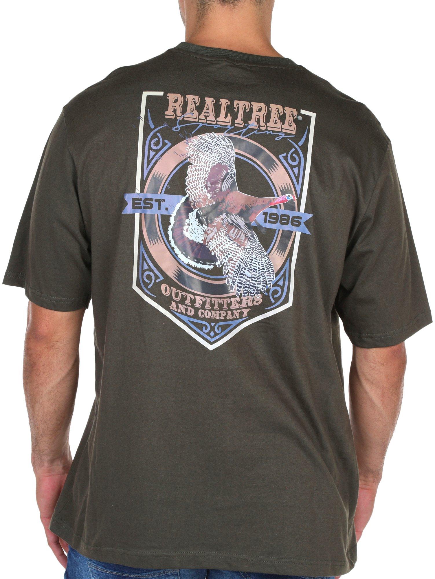 Realtree Mens Turkey Performance Short Sleeve Top