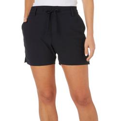 Petite 5 in. Solid Woven Drawstring Shorts