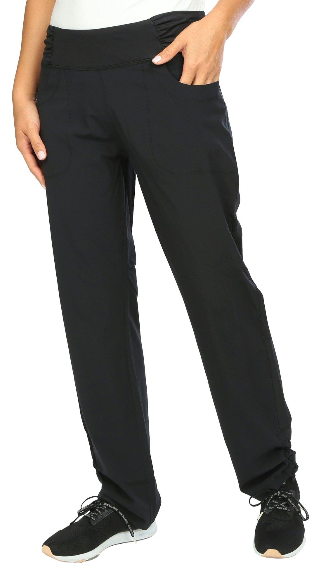 Petite 32 in. Stretch Woven Pocket Pants