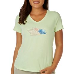 Reel Legends Womens Petite Conch Shell T-Shirt