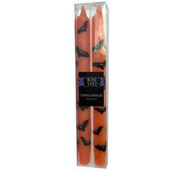 2-Pk Halloween Bats Taper Candles