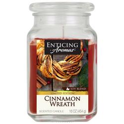 16 oz. Cinnamon Wreath Scented Jar Candle