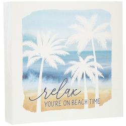 Wooden Block Relax Tabletop Sign