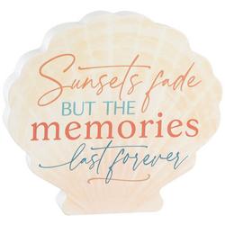 Wooden Sea Shell Memories Tabletop Sign