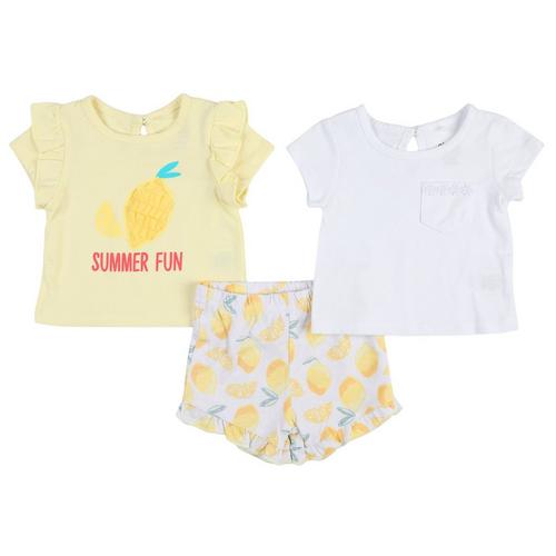 Chick Pea Baby Girls 3-pc. Summer Fun Short