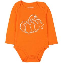 Baby Girls Sketchy Pumpkin Long Sleeve Creeper