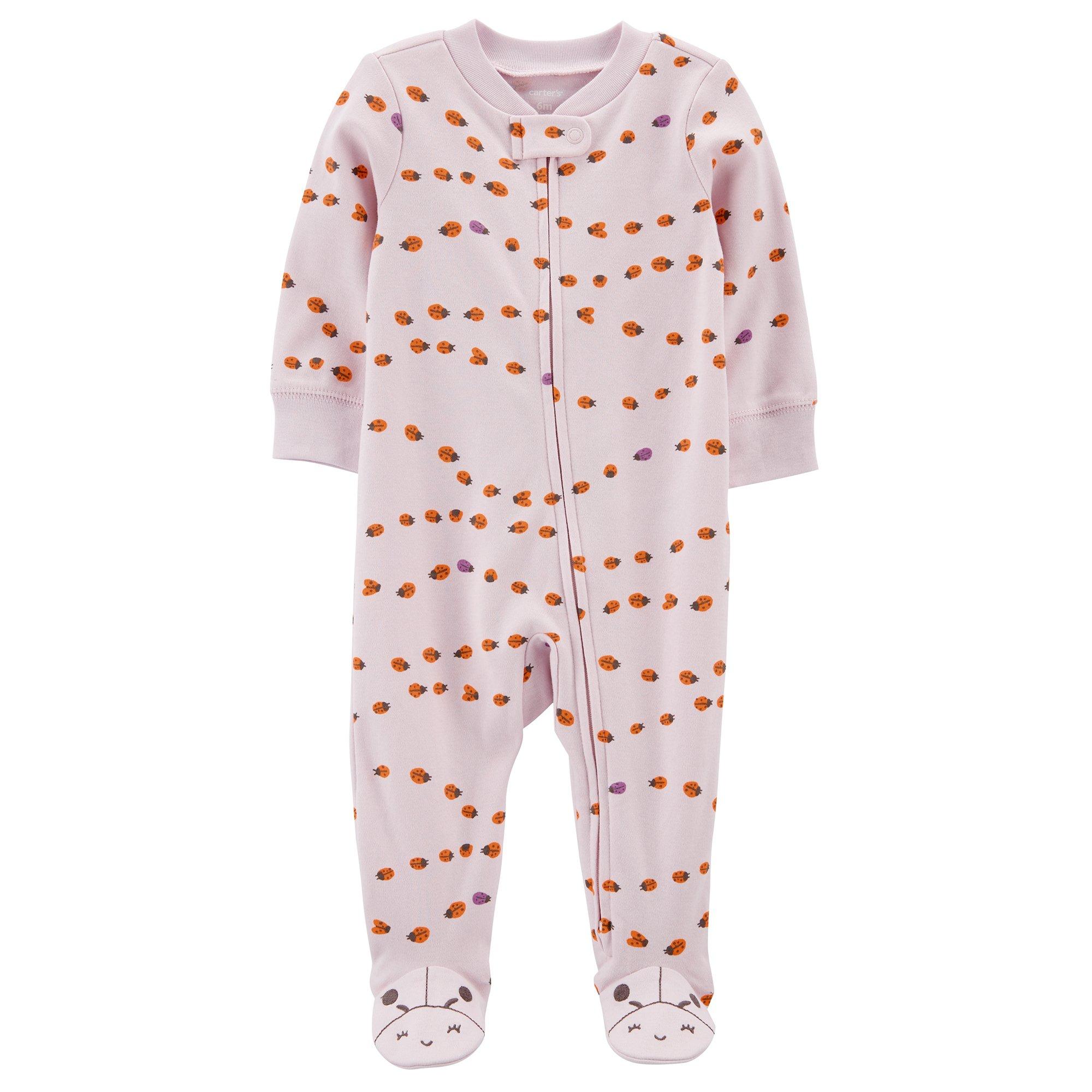 Baby Girls Bug Trail Print Bodysuit Sleeper