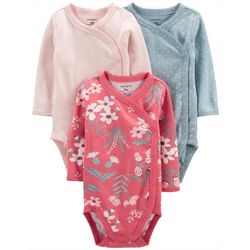 Carters Baby Girls 3-pk. Floral Bodysuit Set