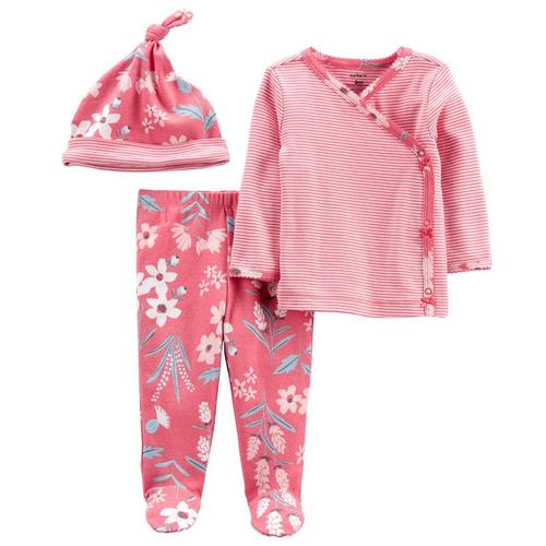 Carters Baby Girls 3-pc. Floral Take Me Home