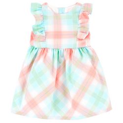 Carters Baby Girls Plaid Flutter Dress