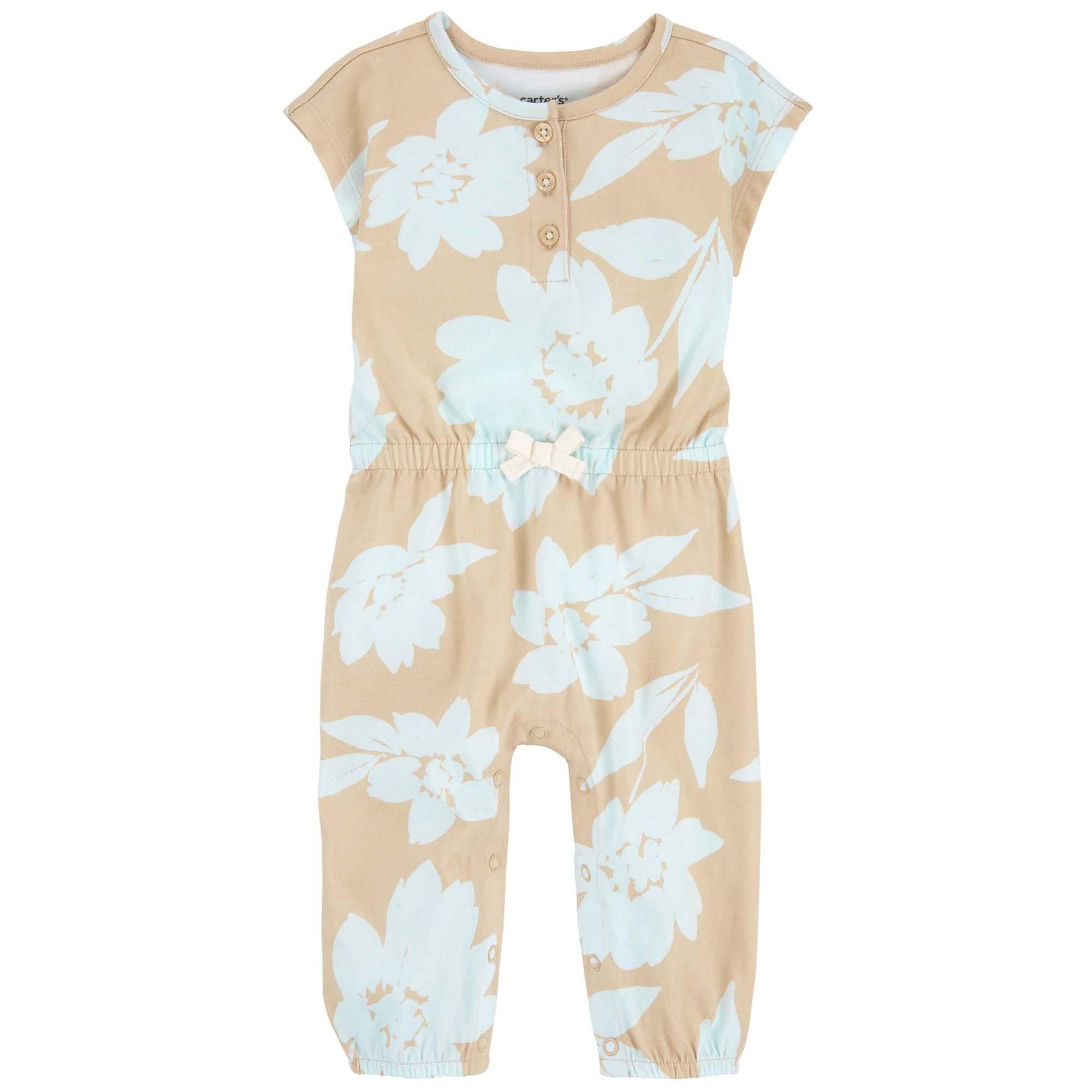 Carters Baby Girls Floral Jumpsuit