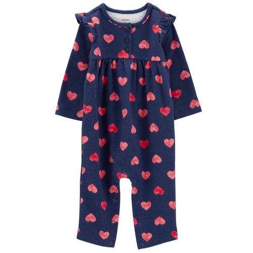 Carters Baby Girls Valentine's Day Heart Jumpsuit