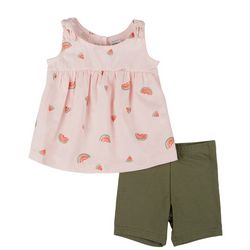 Carters Baby Girls 2pc. Watermelon Sleeveless Dress Set
