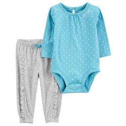 Carters Baby Girls 2pc. Long Sleeve Bodysuit Pant Set
