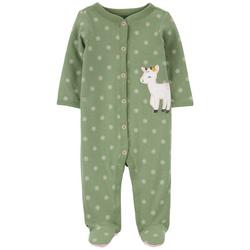 Baby Girls Goat Patch Footed Pajamas