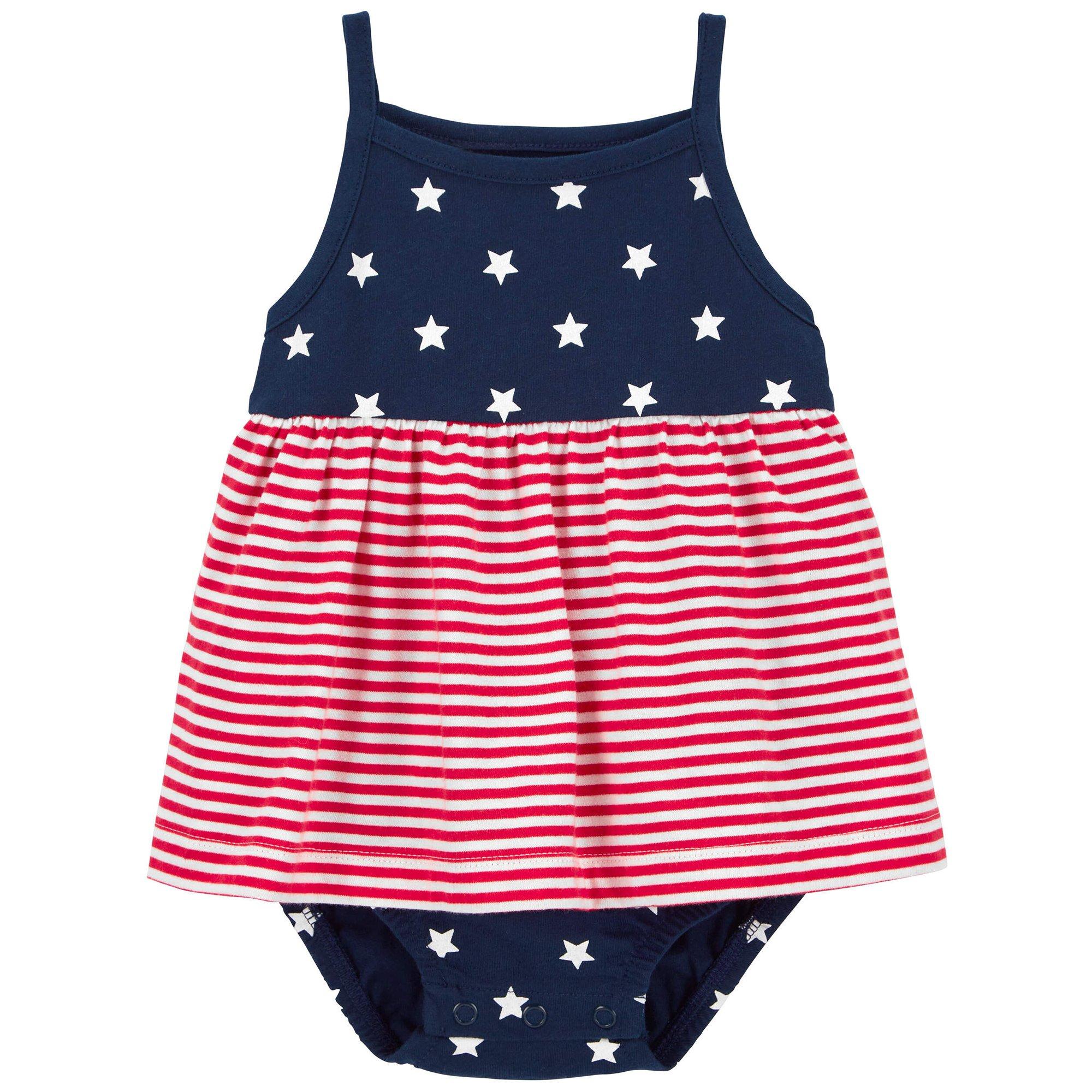 Carters Baby Girls Fourth Of July Sunsuit