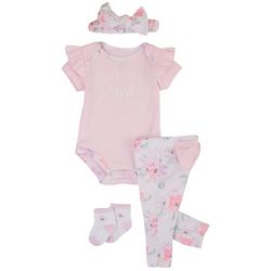 Baby Essentials Baby Girls 2-pc. Daddy's Girl Bodysuit Set