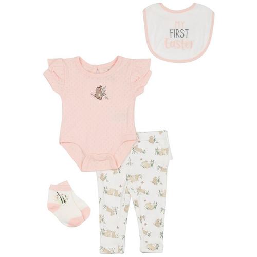 Baby Girls 4-pc. My First Easter Creeper Pant