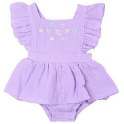 Baby Girls Gauze Flutter Bodysuit Set