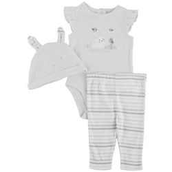 Little Me Baby Girls 3-pc. My First Easter Bodysuit Set