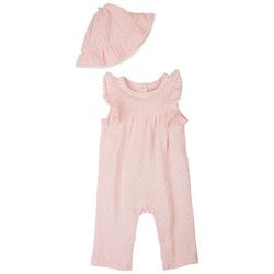 Baby Girls 2-pc. Polka Dot Jumpsuit Set