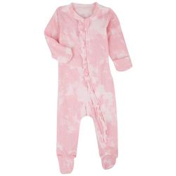 Baby Girls Tie Dye Ruffle Footed Pajama