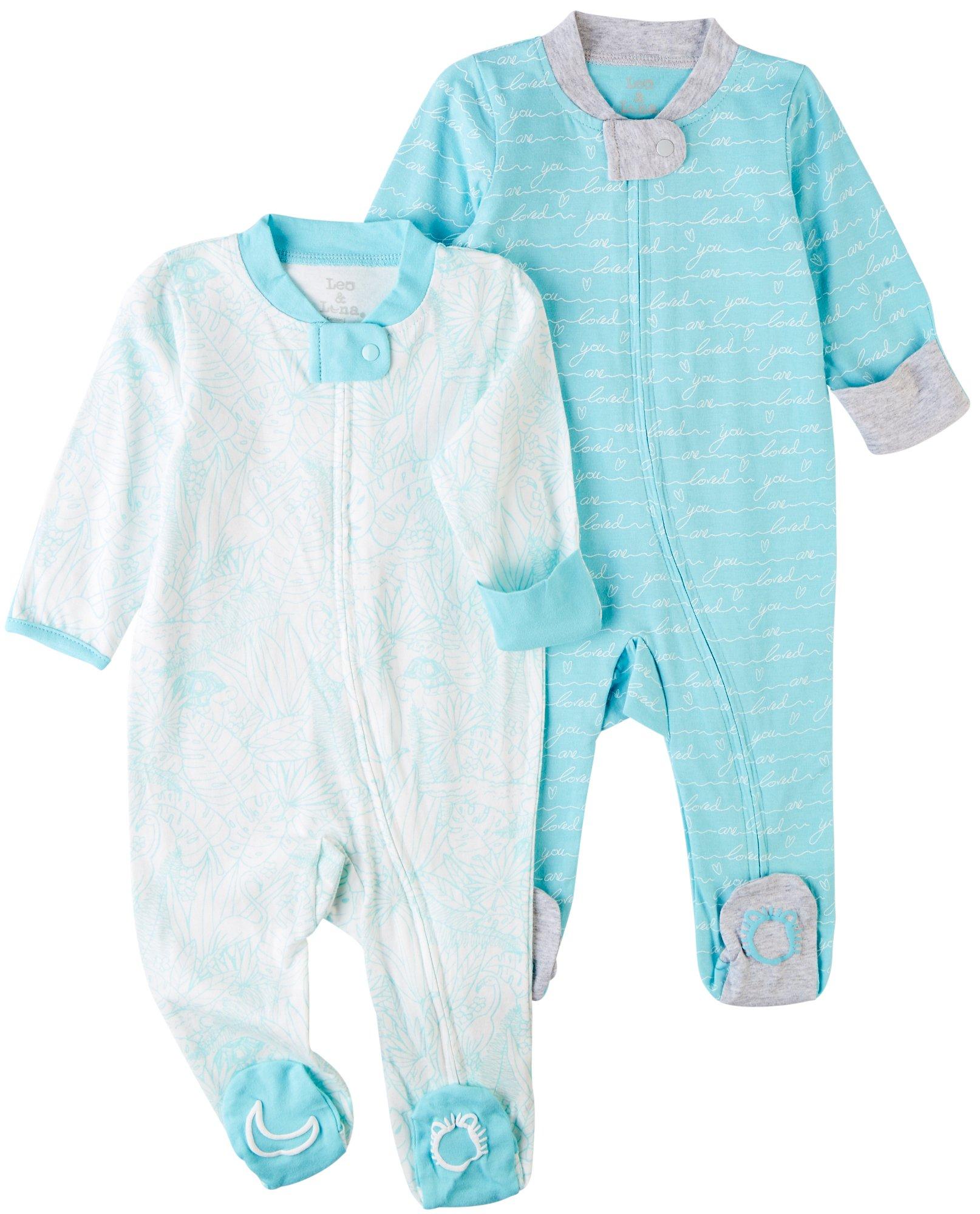 Leo & Luna Baby Boys 2-pk. Jungle Footed