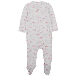 Baby Girls Dolphine Footed Long Sleeve Pajama
