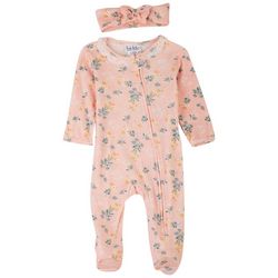 Nicole Miller New York Baby Girls 2-pc Floral Crochet Pajama