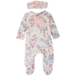 Baby Girls 2-pc. Flower Print Pajamas