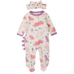 Mon Cheri Baby Baby Girls 2-pc. Dino Pajama Set